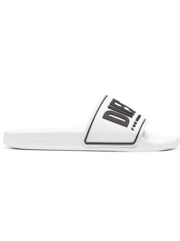 Sa Mayemi Cc Logo Rubber Slippers White - DIESEL - BALAAN 1