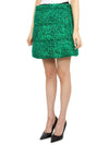 JW Anderson Women's Print Cotton A-Line Skirt Green - MONCLER - BALAAN.