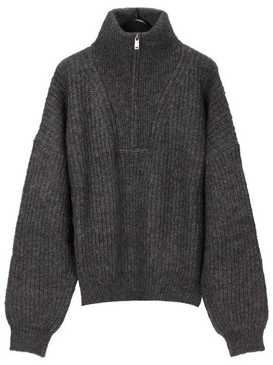 Isabel Marant MYCLAN half zipup sweater PU1109 072E 02AN ANTHRACITE IMA226an - ISABEL MARANT - BALAAN 1