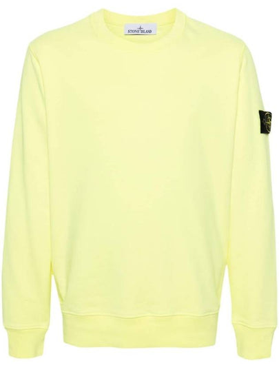 Wappen Patch Garment Dyed Sweatshirt Yellow - STONE ISLAND - BALAAN 2