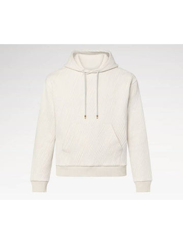 1AFXU2 Jacquard Cotton Blend Jersey Hoodie - LOUIS VUITTON - BALAAN 1