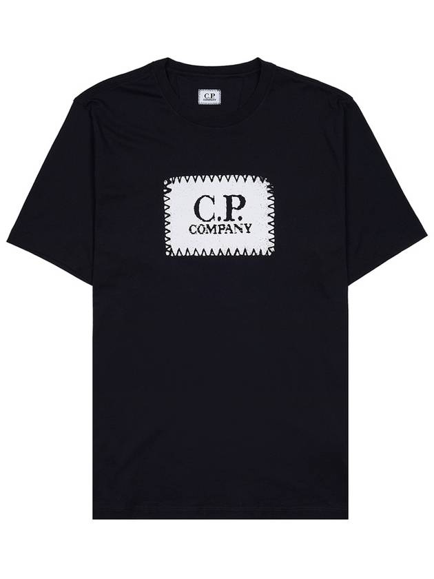 30/1 Jersey Label Style Logo Short Sleeve T-Shirt Black - CP COMPANY - BALAAN 10