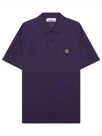 Logo Patch Polo T Shirt Men s Collar - STONE ISLAND - BALAAN 1