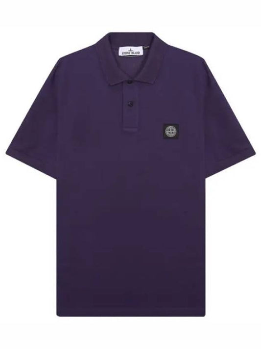 Logo Patch Polo T Shirt Men s Collar - STONE ISLAND - BALAAN 1