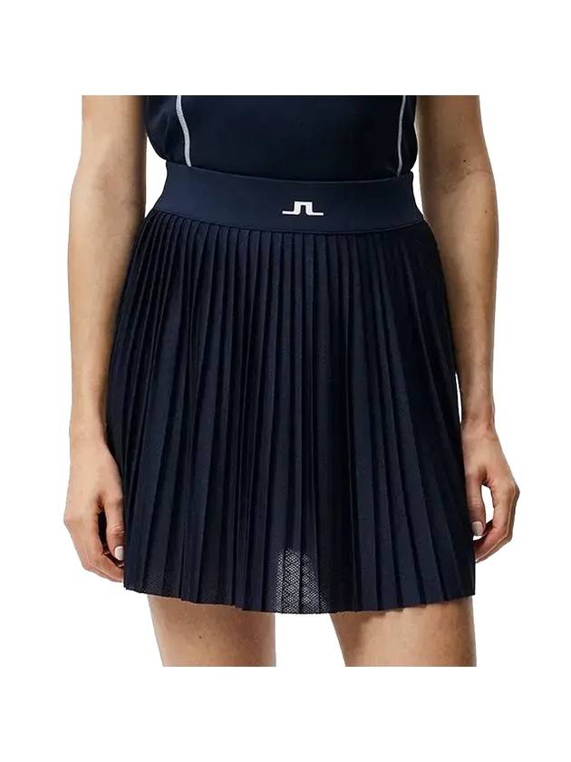 Women's Binx Pleated Skirt Navy - J.LINDEBERG - BALAAN 1