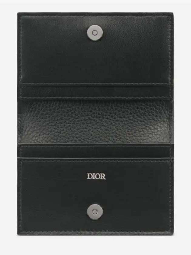 Saddle Oblique Jacquard Canvas Card Wallet Black - DIOR - BALAAN 6