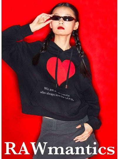 Women's Love Hoodie Black - RAWMANTICS - BALAAN 2