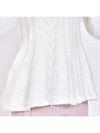 Women s Golf Wear Flower Midi Knit Zip up Vest Ivory - J JANE - BALAAN 6