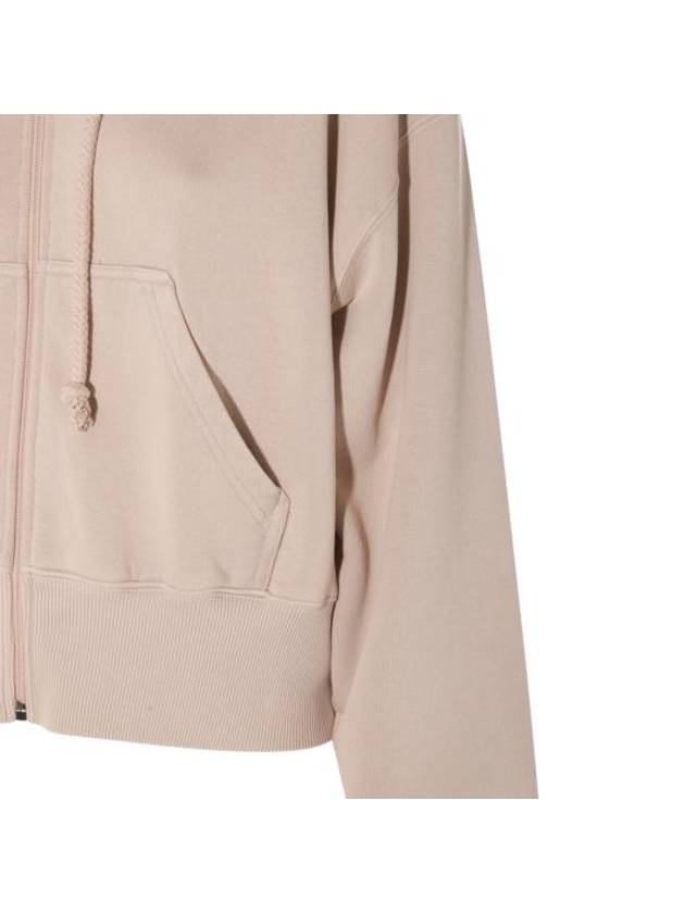 Embroidered Logo Zip-Up Hoodie Beige - ACNE STUDIOS - BALAAN 6