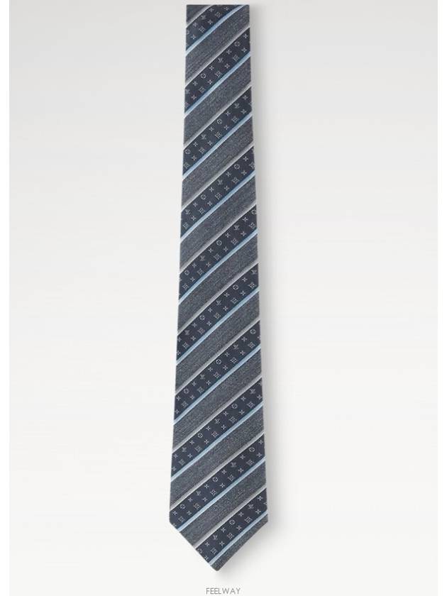 Monogram Classic Stripe Tie Blue - LOUIS VUITTON - BALAAN 1