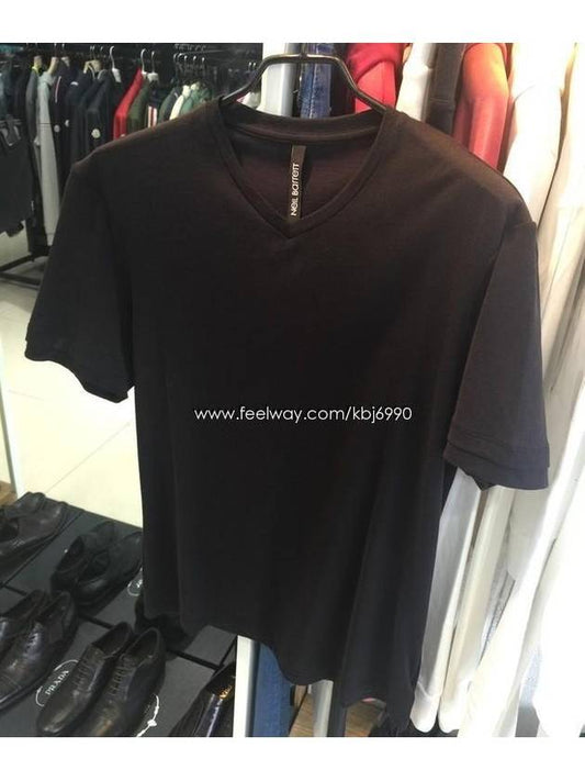 Men's double layered short sleeve tshirt black PBJT063551 01 BLACK - NEIL BARRETT - BALAAN 2