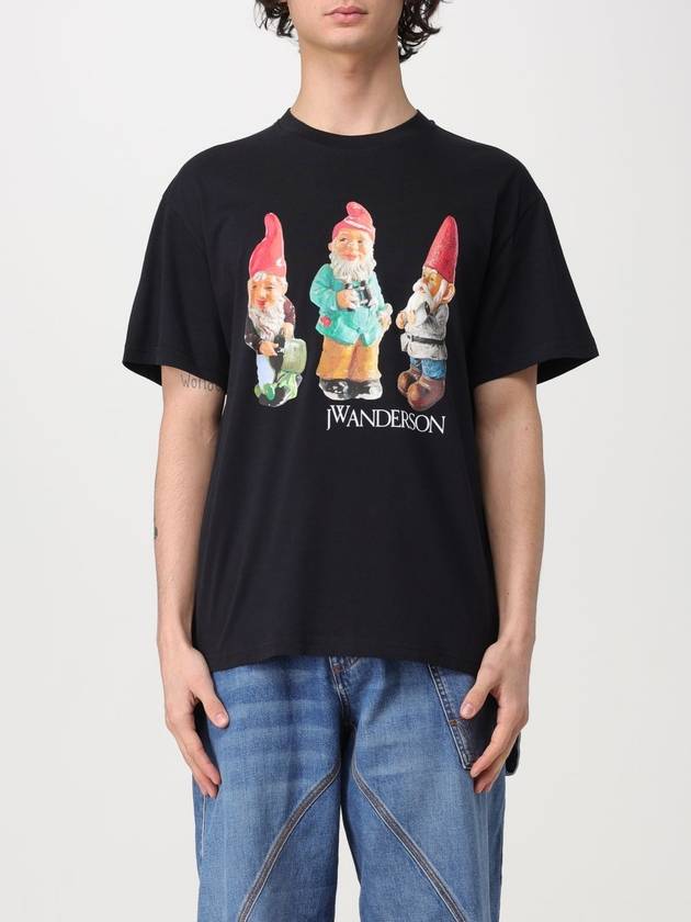 Gnome Trio Print Short Sleeve T Shirt Black - JW ANDERSON - BALAAN 2