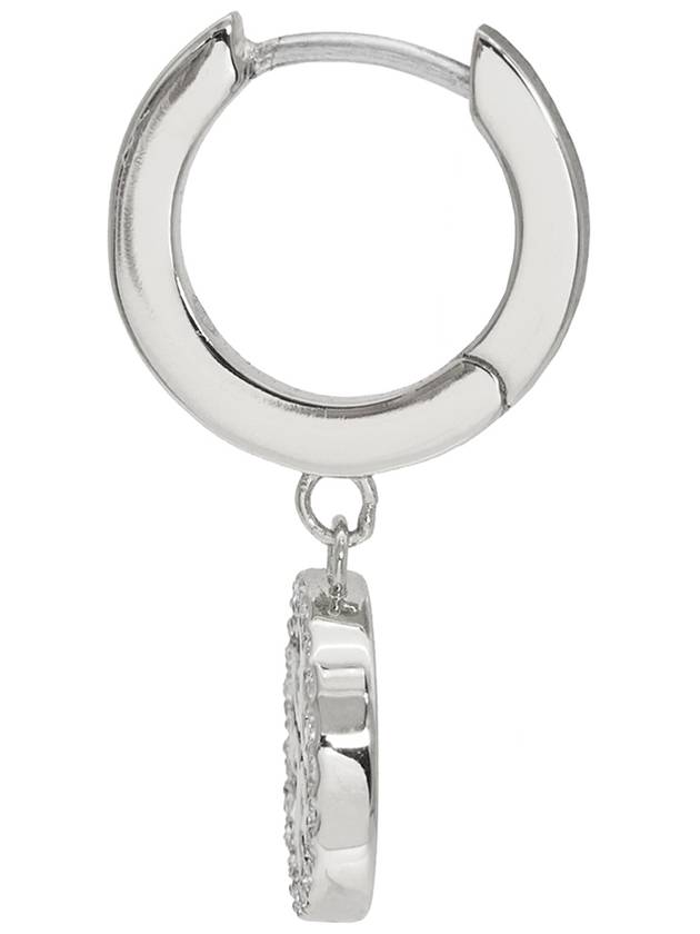 Miller Pave Hoop Earrings Silver - TORY BURCH - BALAAN 4