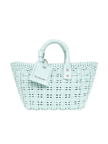 Bistro Strap Basket Two Way Tote Bag Light Blue - BALENCIAGA - BALAAN 1