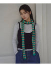 Striped tie knit muffler Green - THE GREEN LAB - BALAAN 6