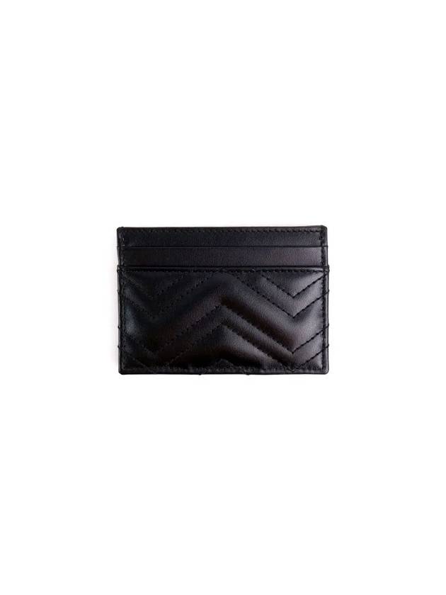 GG Marmont Matelasse 2 Tier Card Wallet Black - GUCCI - BALAAN 3