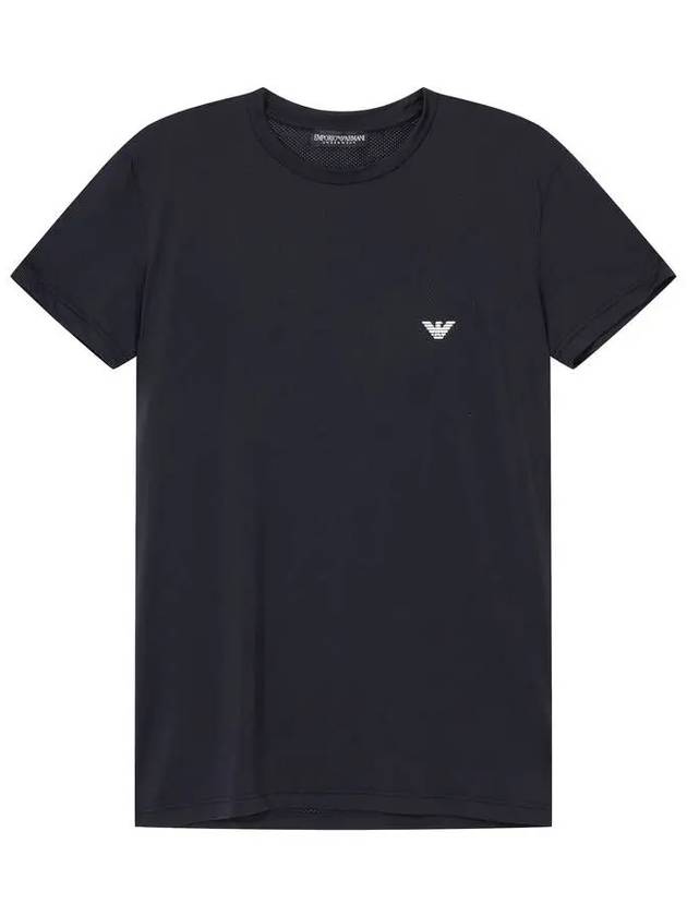 UNDERWEAR Men s Eagle Logo Mesh Lounge T Shirt Black - EMPORIO ARMANI - BALAAN 1