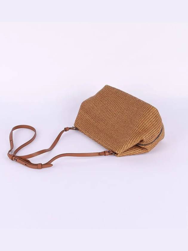 Raffia Strap Clutch Bag Brown MB96D2432 TL966 C8274 - BRUNELLO CUCINELLI - BALAAN 3