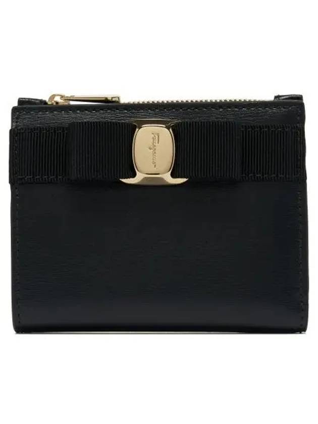 Vara Bow Half Wallet Black - SALVATORE FERRAGAMO - BALAAN 2