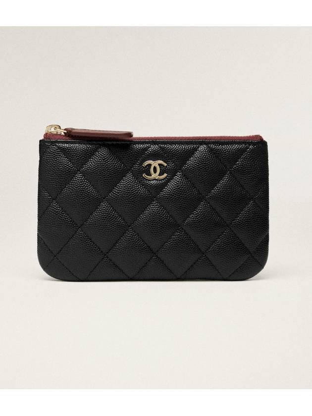 Classic Small Zipper Pouch Bag Black - CHANEL - BALAAN 3