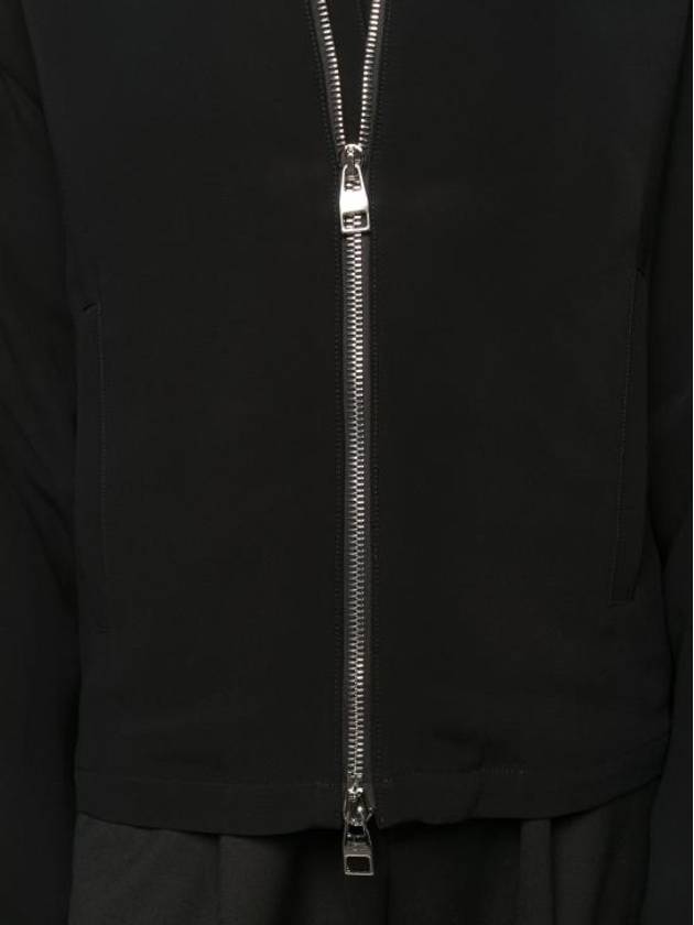 Stand Collar Zip-Up Jacket Black - ALEXANDER MCQUEEN - BALAAN 4