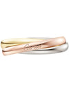 Trinity ring small white gold rose gold yellow gold - CARTIER - BALAAN 1