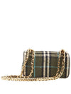 Lola Check Print Mini Shoulder Bag Olive Green - BURBERRY - BALAAN 5