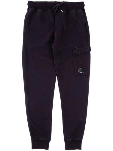 Brushed Emerized Diagonal Fleece Cargo Track Pants Purple - CP COMPANY - BALAAN 1