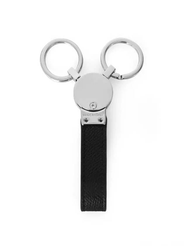 Gancini Leather Key Holder Black - SALVATORE FERRAGAMO - BALAAN 5