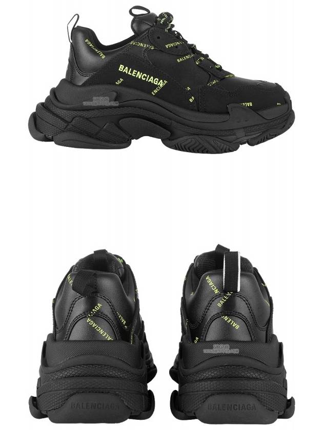 All Over Triple S Low Top Sneakers Black - BALENCIAGA - BALAAN 5