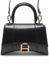 Hourglass XS Glossy Calfskin Tote Bag Black - BALENCIAGA - BALAAN 3