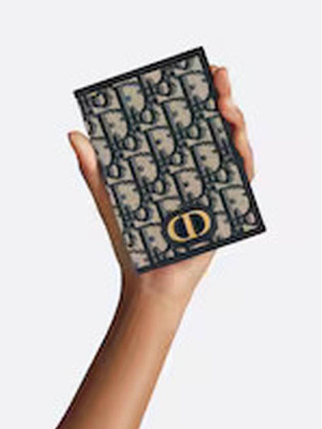 Oblique Jacquard 30 Montaigne Passport Wallet Blue - DIOR - BALAAN 5