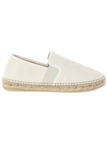 Tiger Leather Espadrille Ecru - KENZO - BALAAN 1