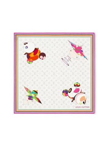 Monogram Superflat Characters Square 70 Scarf White - LOUIS VUITTON - BALAAN 1