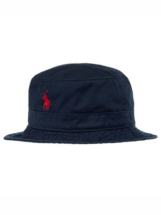 embroidered pony bucket hat navy - POLO RALPH LAUREN - BALAAN 2