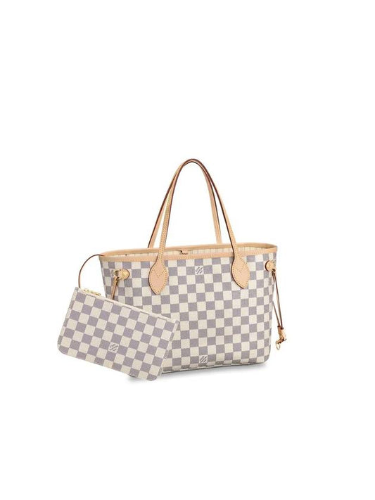 Neverfull PM Tote Shoulder Bag Damier Azur - LOUIS VUITTON - BALAAN.