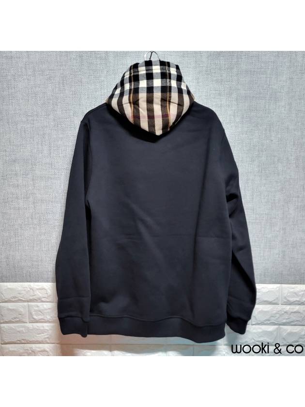 Check Hood Cotton Hoodie Black - BURBERRY - BALAAN 3