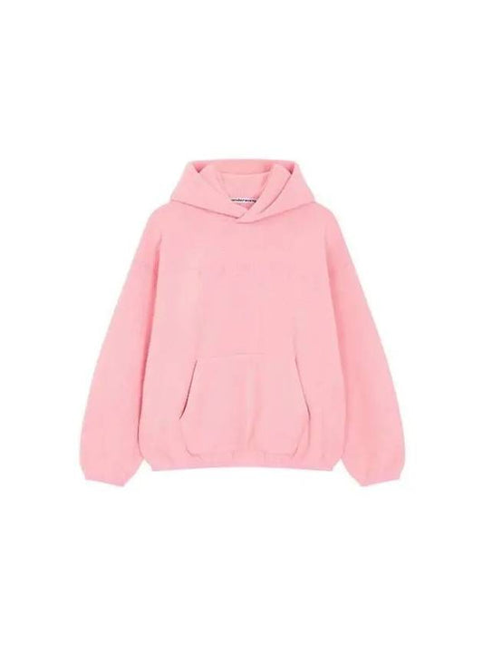 UNISEX embroidered logo fleece hooded sweatshirt pink 271774 - ALEXANDER WANG - BALAAN 1