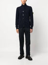 Lambswool Knit Cardigan Navy - STONE ISLAND - BALAAN 3