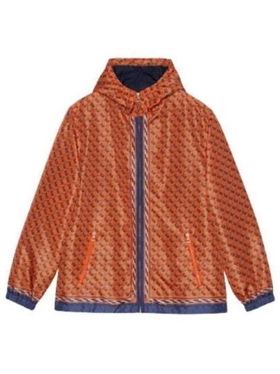 Logo Pattern Hooded Jacket Orange - GUCCI - BALAAN 2