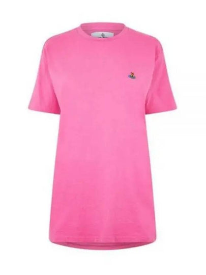 ORB Logo Cotton Short Sleeve T-Shirt Pink - VIVIENNE WESTWOOD - BALAAN 2