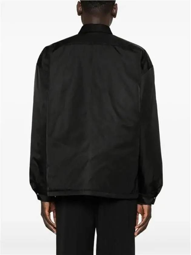 Triangle Logo Shirt Jacket Black - PRADA - BALAAN 5