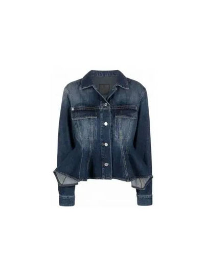 Peplum Denim Jacket Blue - GIVENCHY - BALAAN 2