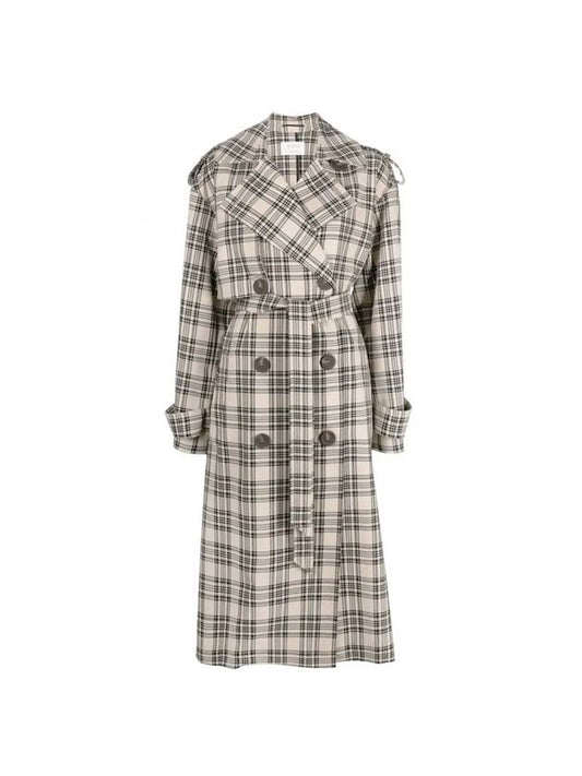 Sportmax Double Breasted Wool Trench Coat - MAX MARA - BALAAN.