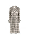 Check Double-Breasted Wool Trench Coat - MAX MARA - BALAAN 1