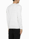 Compass Badge Ribbed Cotton Knit Top White - STONE ISLAND - BALAAN 3