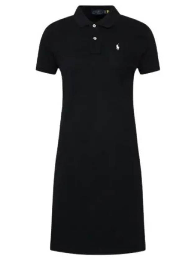 Women's Pony Logo Midi Dress Black - POLO RALPH LAUREN - BALAAN 2