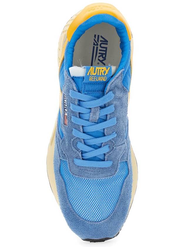 'Reelwind Super Vintage' Blue Sneakers With Logo Patch On The Tongue And Contrasting Heel In Fabric And Leather Man - AUTRY - BALAAN 4