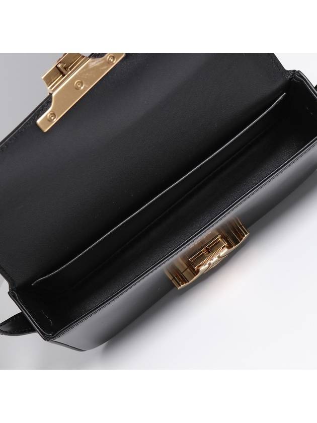 Claude Shiny Calfskin Shoulder Bag Black - CELINE - BALAAN 5