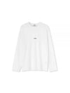 Micro Logo Print Long Sleeve T-Shirt White - MSGM - BALAAN 2